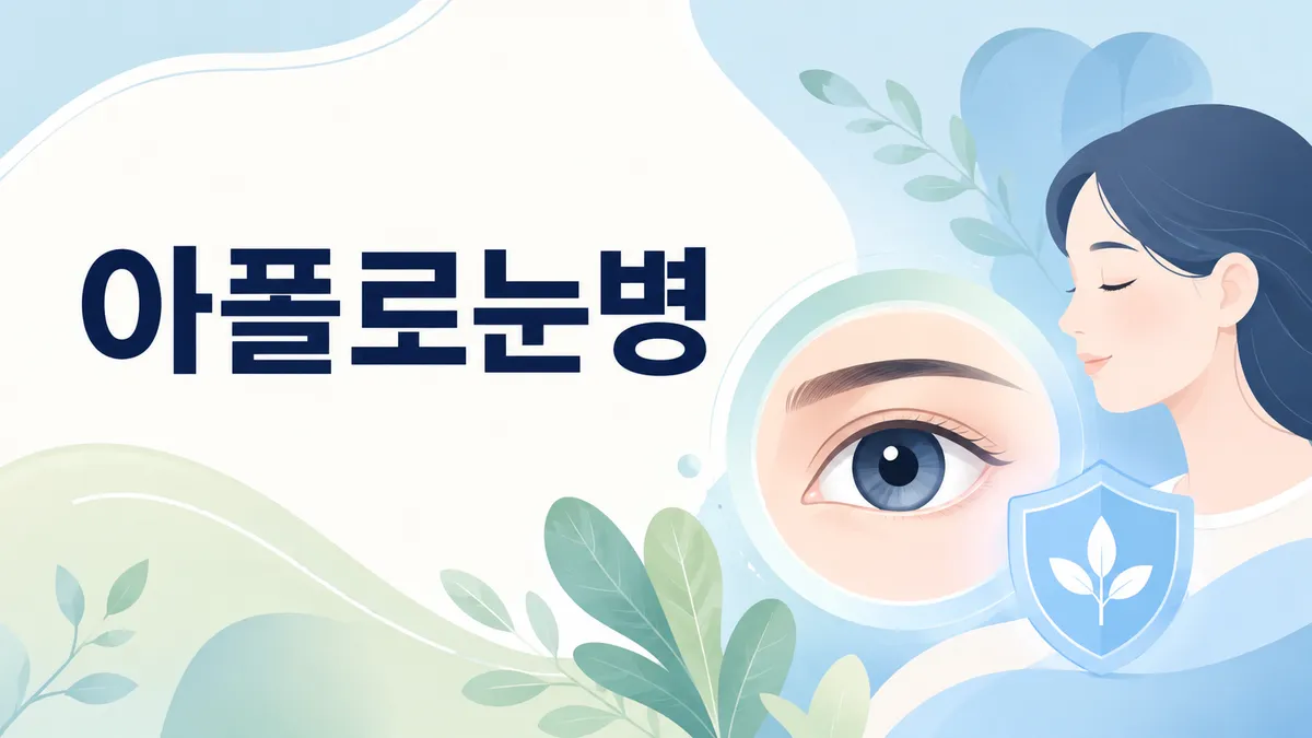 아폴로눈병 증상, 유행성각결막염과 다른 병이다