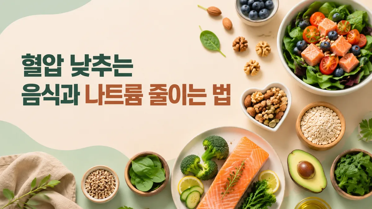 혈압 낮추는 음식과 나트륨 줄이는 법