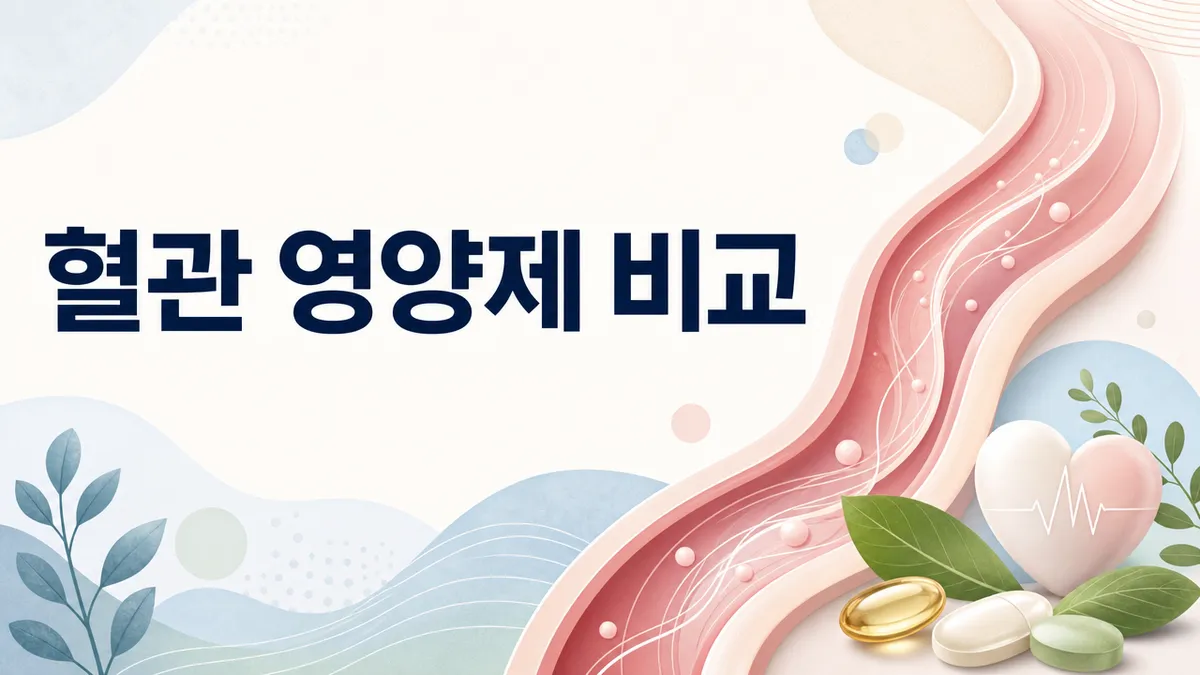 혈관·혈행 영양제 비교 | 오메가3·나토키나제·폴리코사놀·코엔자임Q10