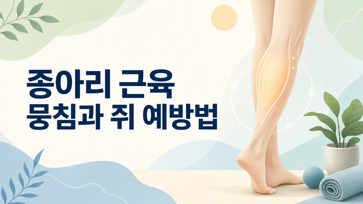 종아리 근육 뭉침과 쥐 예방법