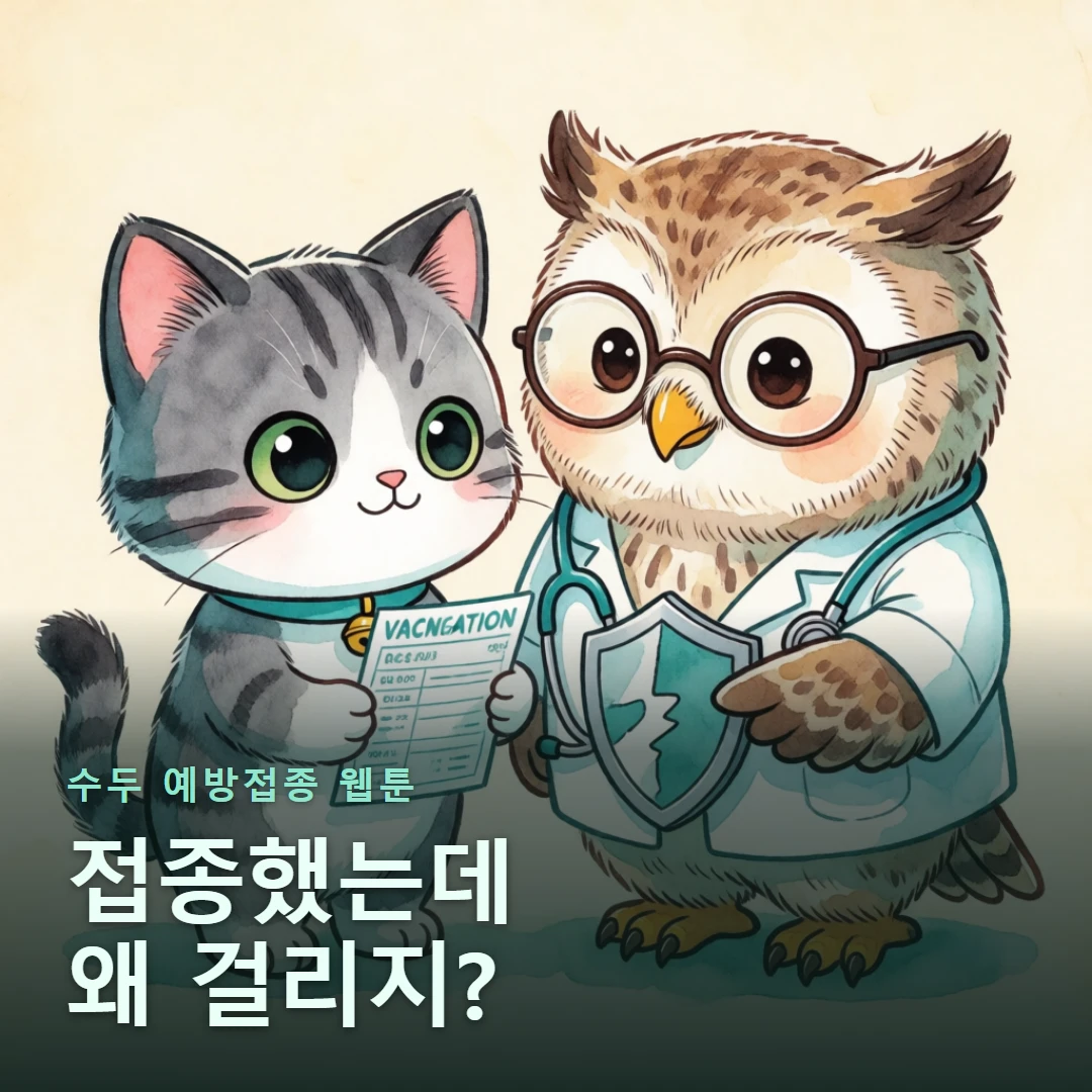 수두 예방접종 웹툰 표지 — 접종했는데 왜 걸리지?