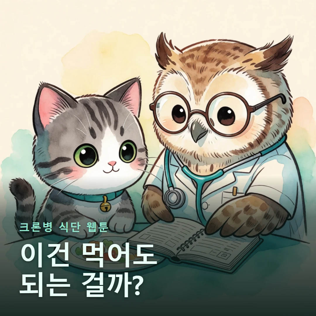 크론병 식단 웹툰 표지 — 이건 먹어도 되는 걸까?