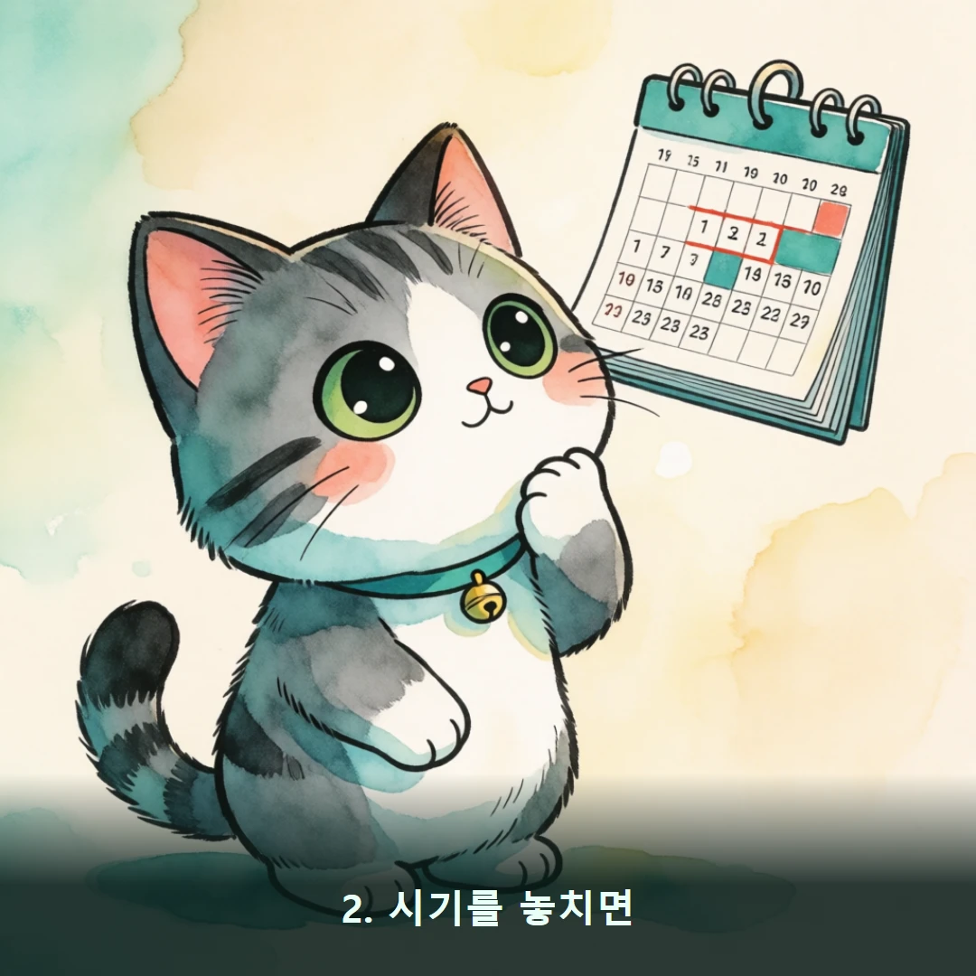 웹툰 2컷 — 2. 시기를 놓치면