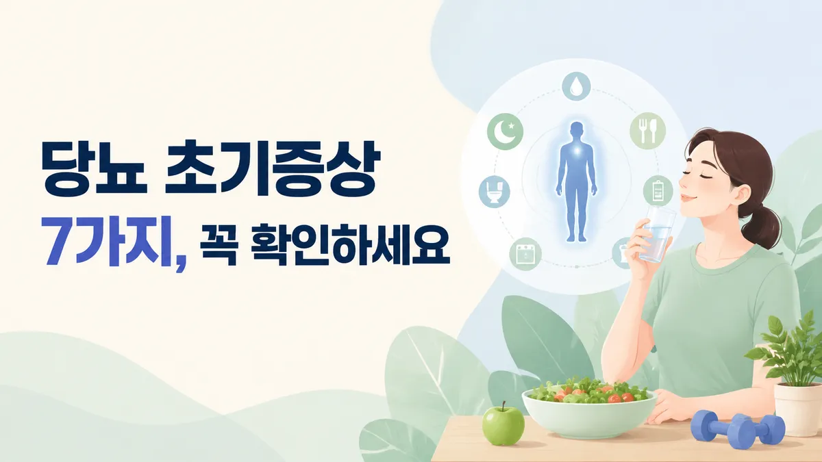 당뇨 초기증상 7가지, 꼭 확인하세요