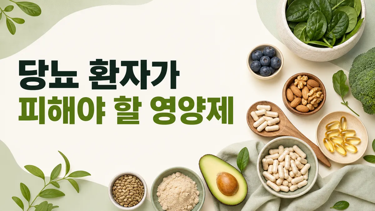 당뇨 환자가 피해야 할 영양제