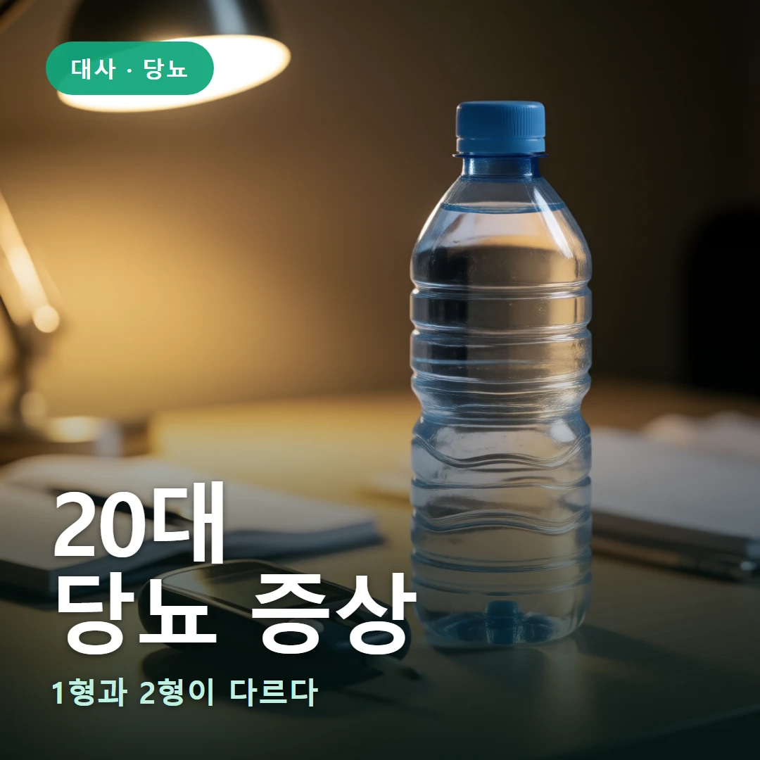 20대 당뇨 요약 표지 — 1형과 2형이 다르다
