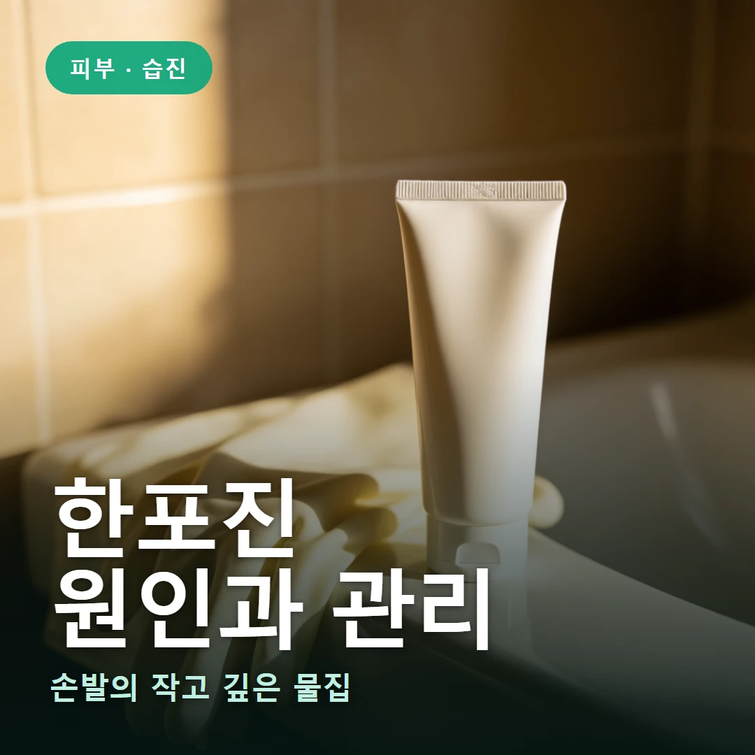 한포진 요약 표지 — 손발의 작고 깊은 물집