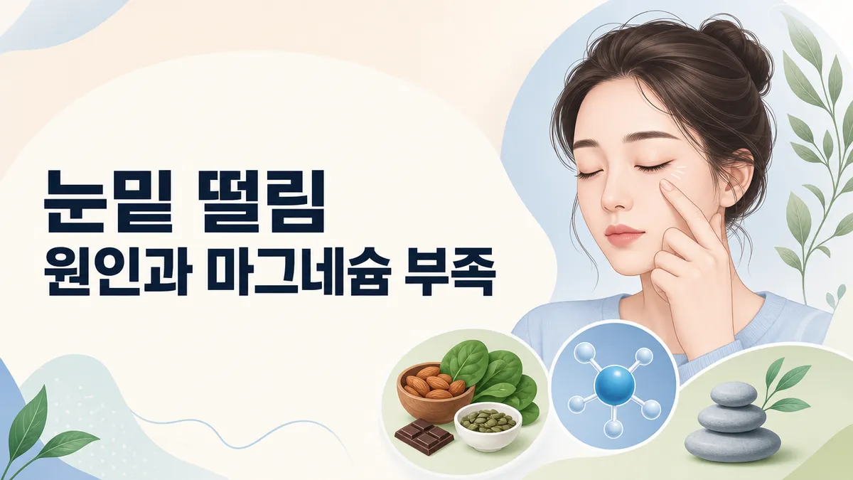 눈밑 떨림 원인과 마그네슘 부족