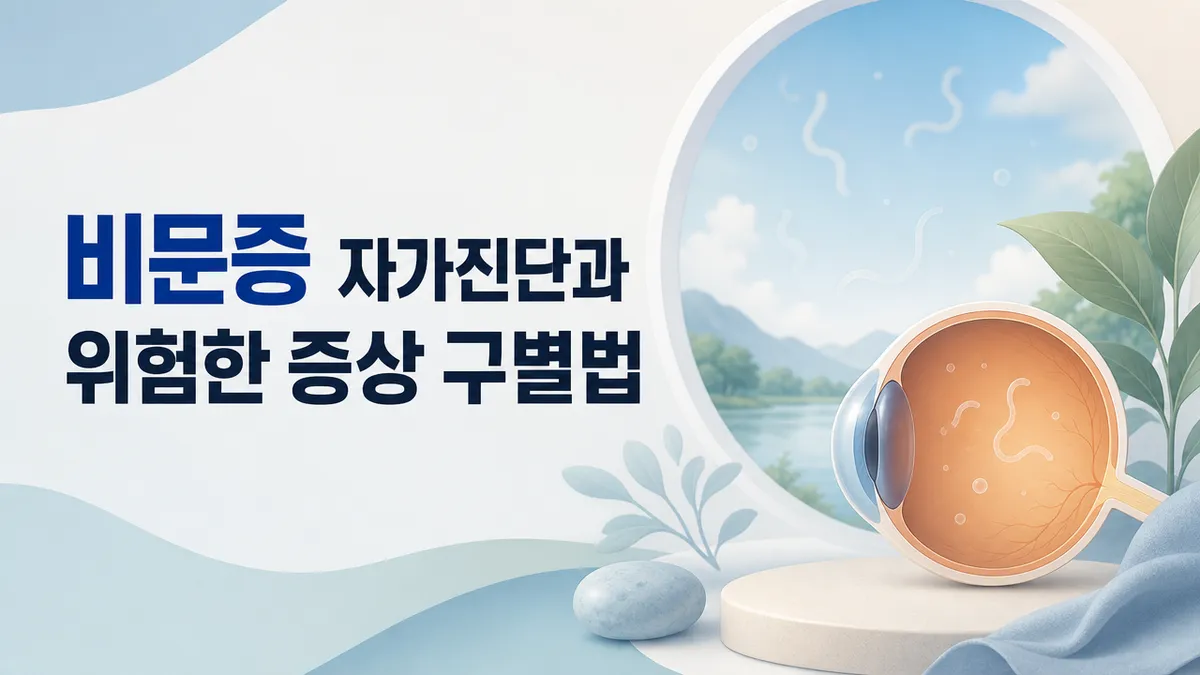 비문증 자가진단과 위험한 증상 구별법