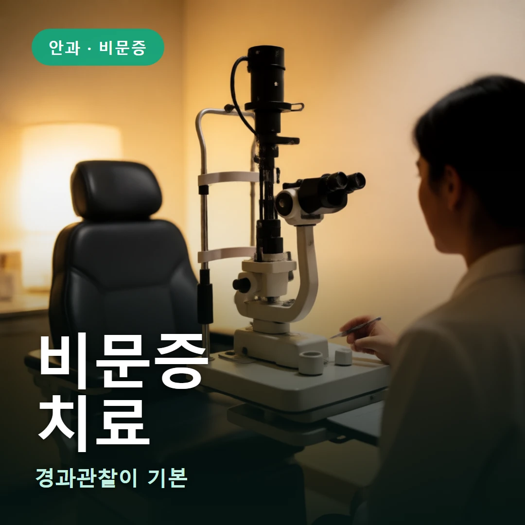 비문증 치료 요약 표지 — 경과관찰이 기본