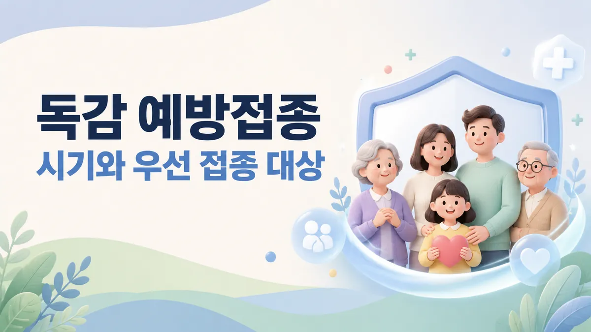 독감 예방접종 시기와 우선 접종 대상