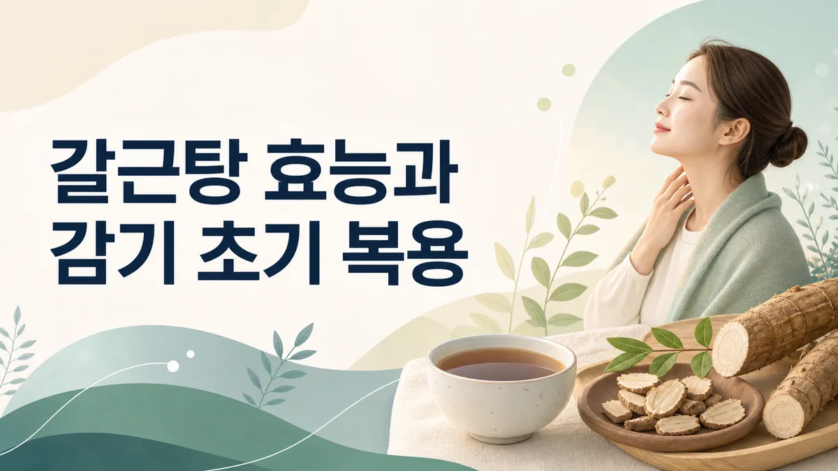 갈근탕 효능과 감기 초기 복용