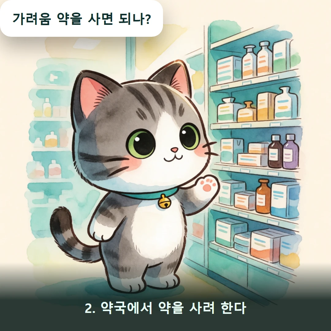 웹툰 2컷 — 2. 약국에서 약을 사려 한다 (가려움 약을 사면 되나?)