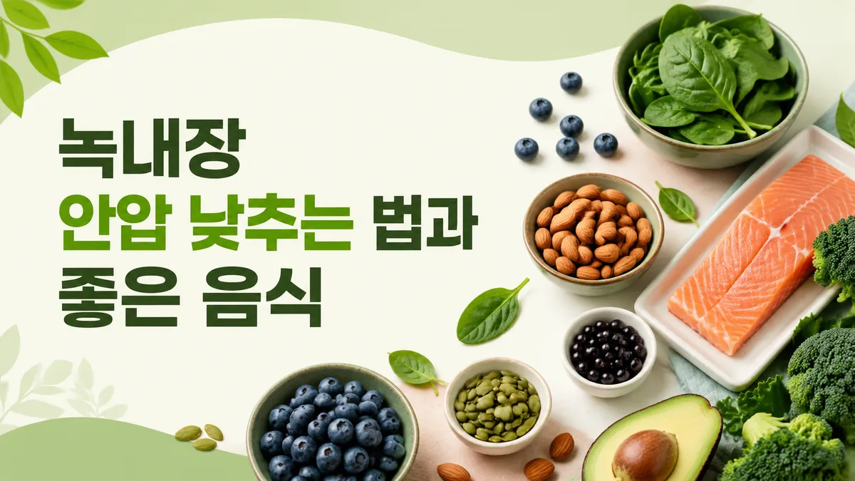 녹내장 안압 낮추는 법과 좋은 음식