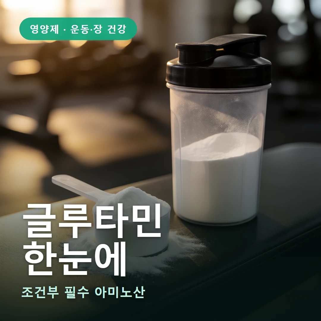 글루타민 요약 표지 — 조건부 필수 아미노산