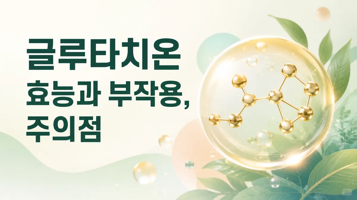 글루타치온 효능과 부작용, 미백 근거는 어디까지인가