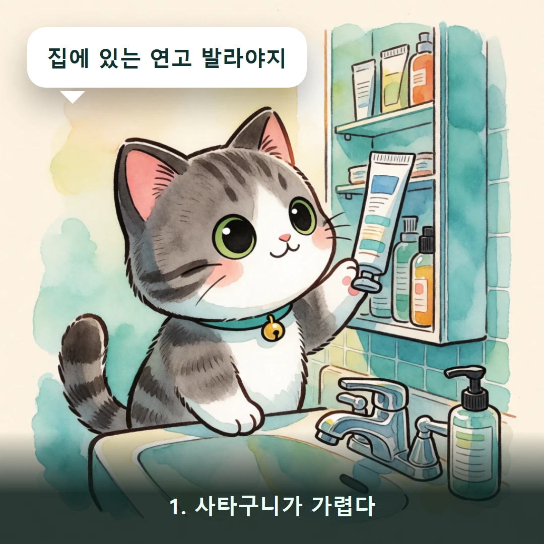 웹툰 1컷 — 1. 사타구니가 가렵다 (집에 있는 연고 발라야지)
