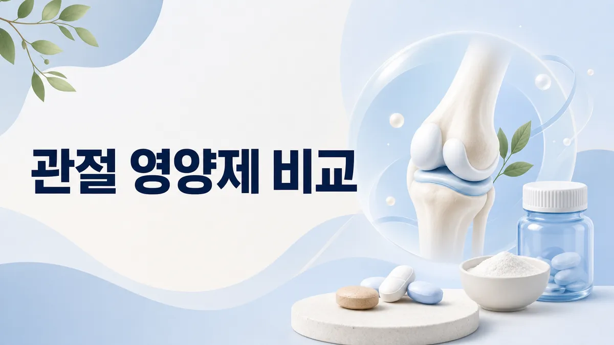 관절 영양제 비교 | 글루코사민·콘드로이친·MSM·보스웰리아 근거
