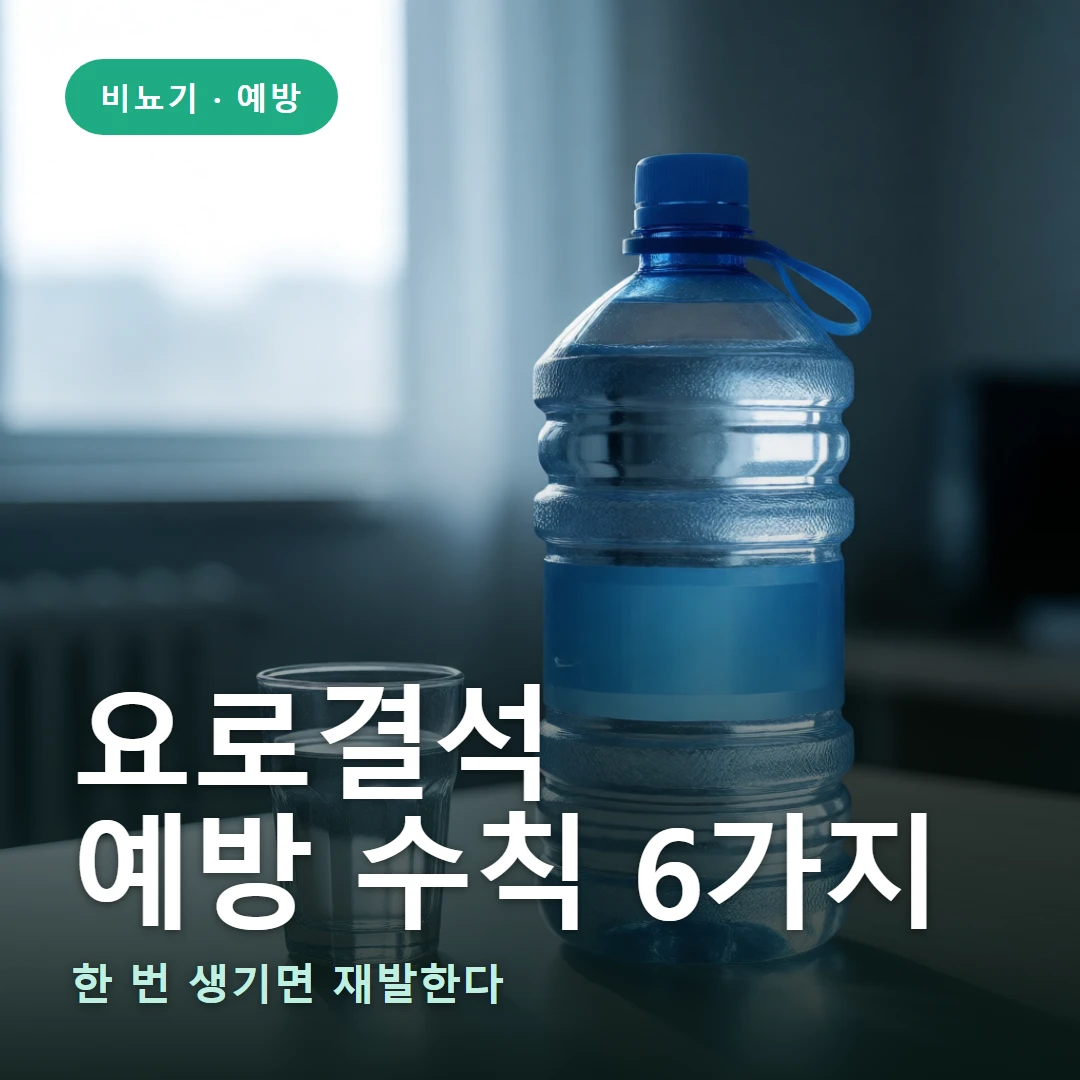 요로결석 예방 요약 표지 — 한 번 생기면 재발한다