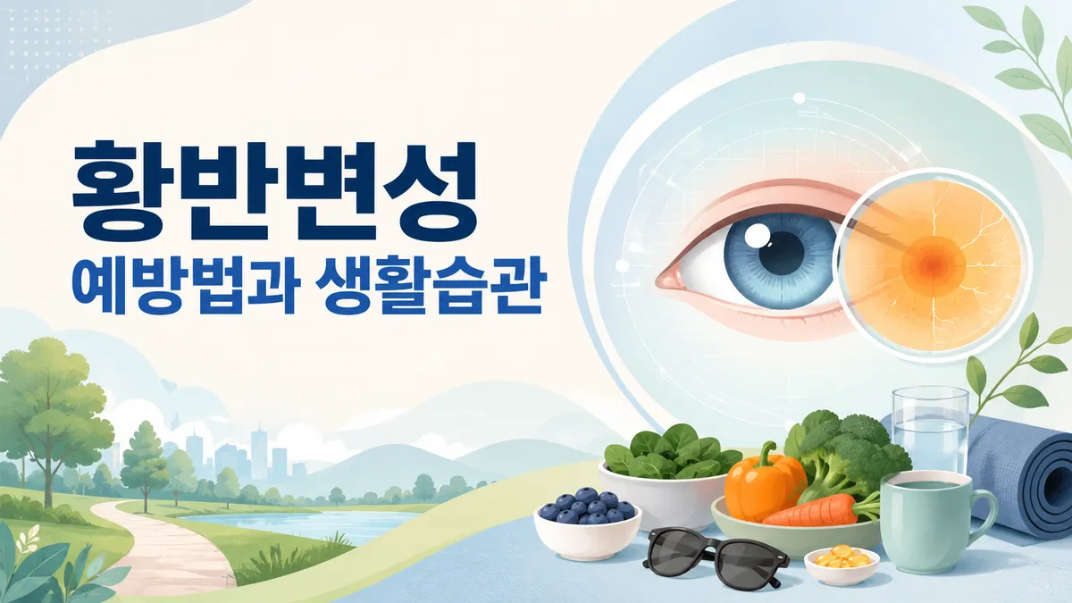 황반변성 예방법과 생활습관