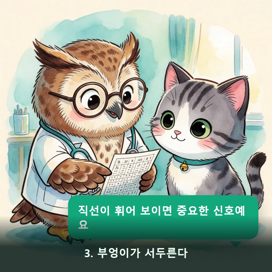 웹툰 3컷 — 3. 부엉이가 서두른다 (직선이 휘어 보이면 중요한 신호예요)