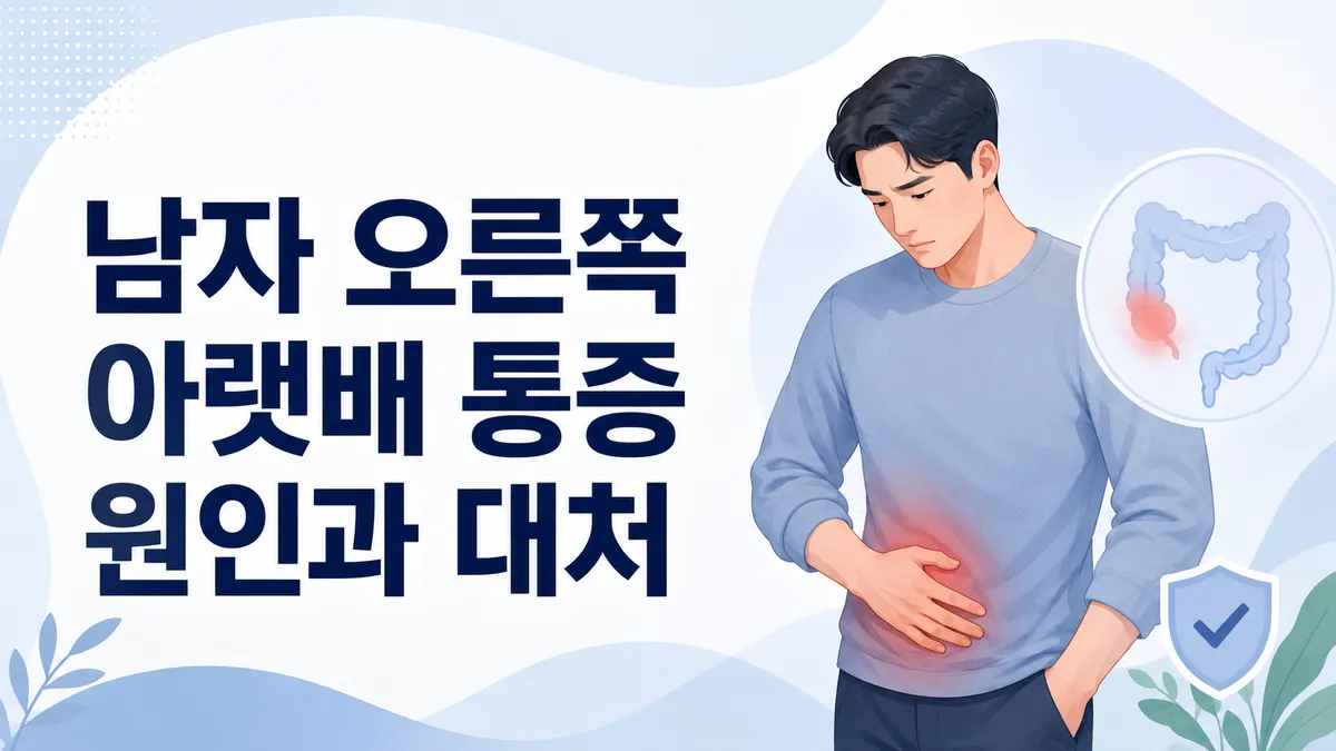 남자 오른쪽 아랫배 통증 원인과 대처