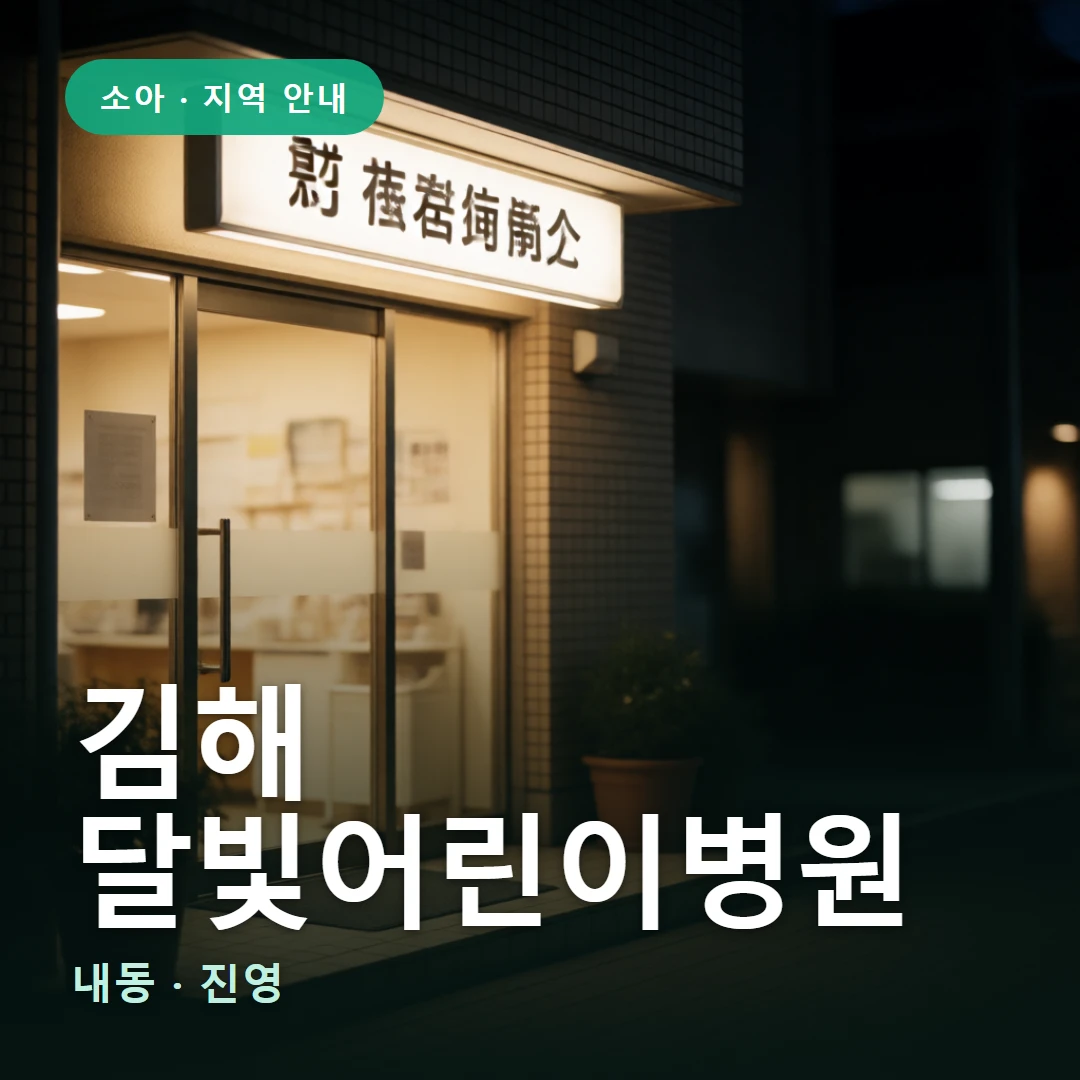 김해 달빛어린이병원 요약 표지 — 내동 · 진영