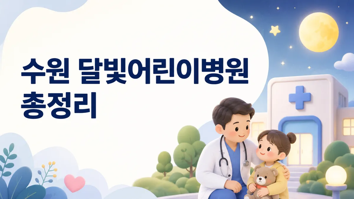 수원 달빛어린이병원 총정리 | 5곳 위치·진료시간·전화 (2026)