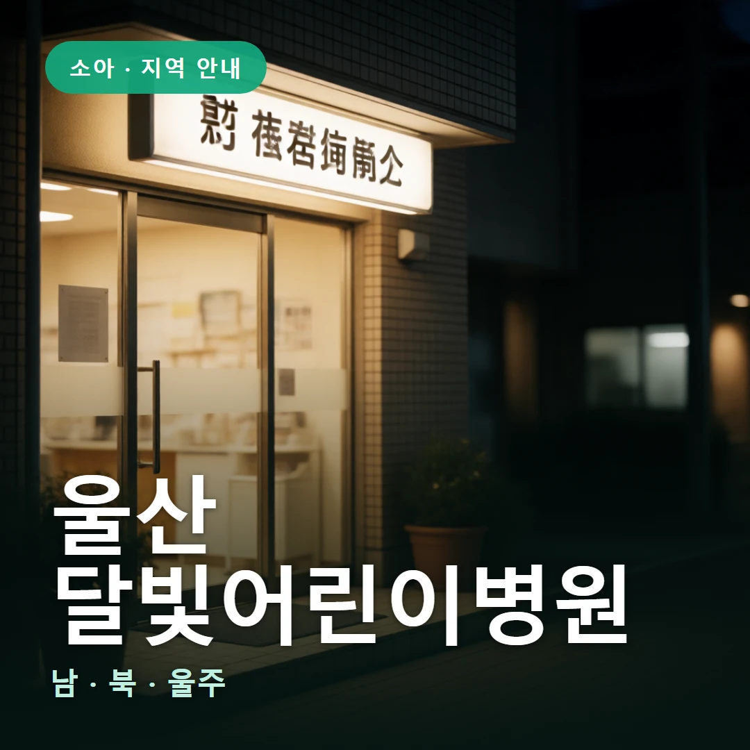 울산 달빛어린이병원 요약 표지 — 남 · 북 · 울주