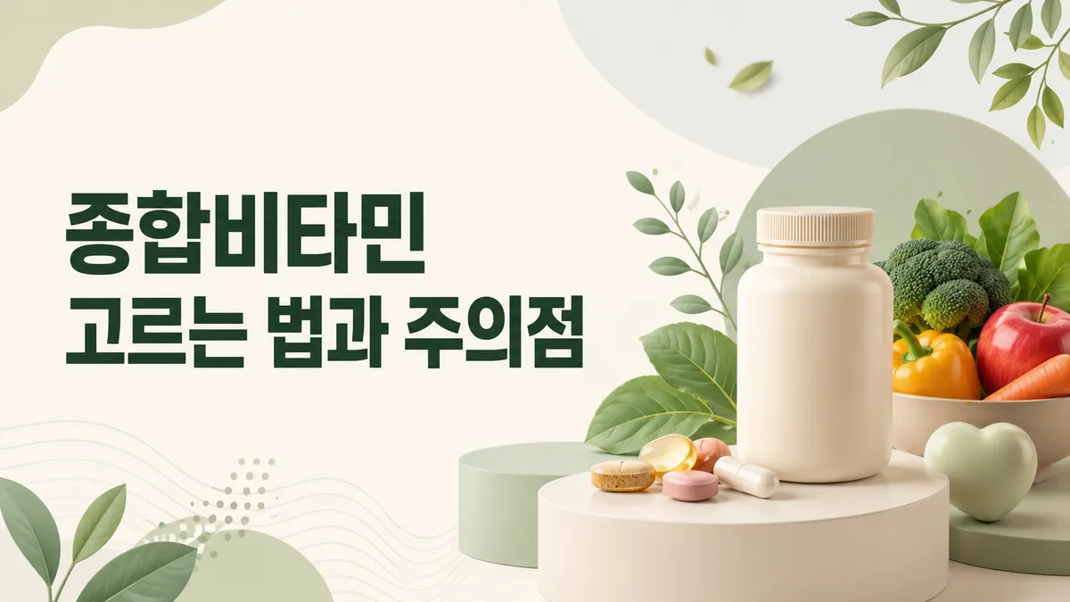 종합비타민 효능, 정말 먹으면 더 건강해질까