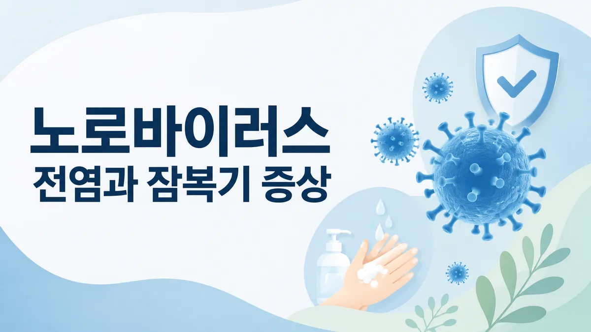 노로바이러스 전염과 잠복기 증상