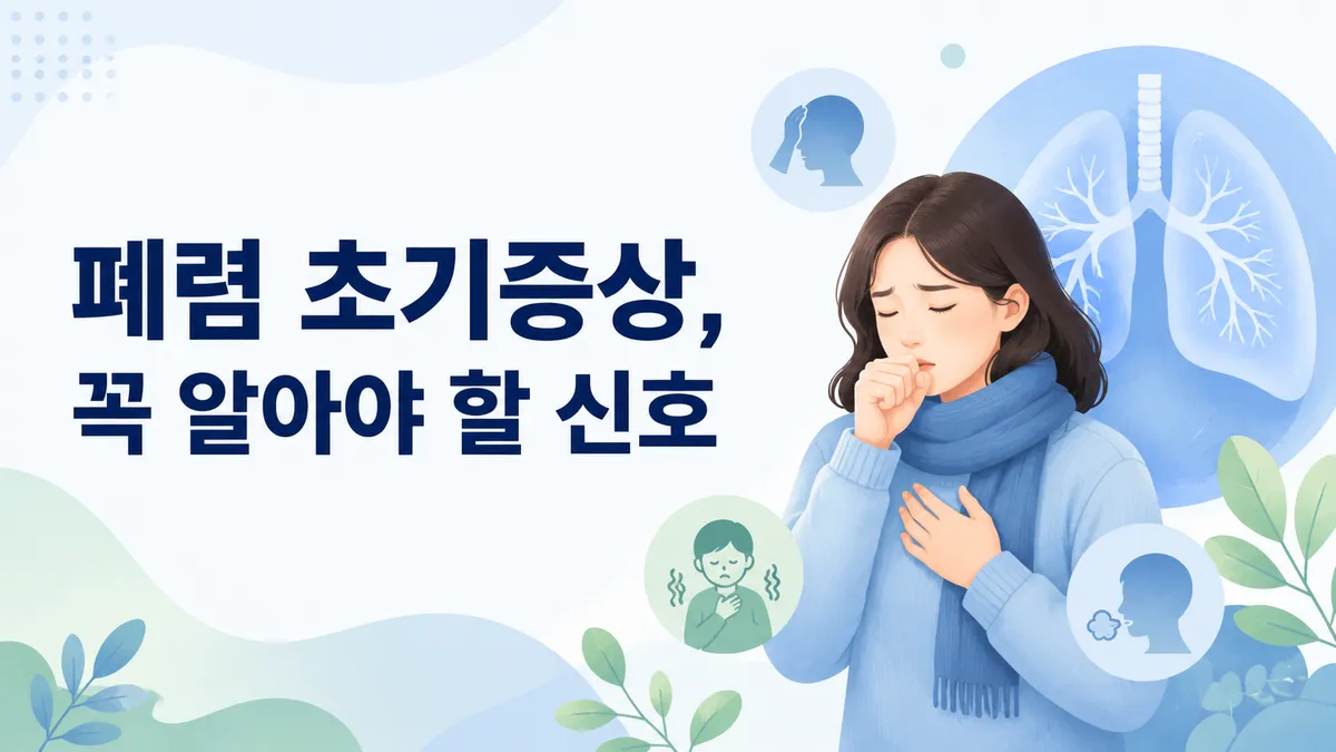 폐렴 초기증상, 꼭 알아야 할 신호