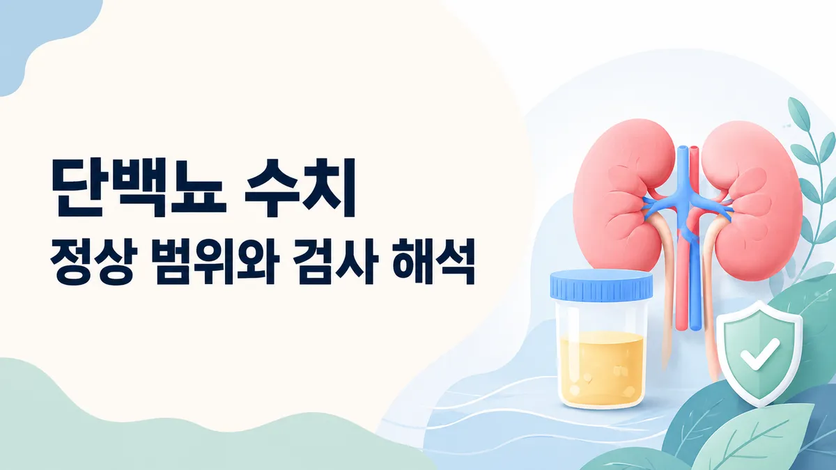 단백뇨 수치 정상 범위와 검사 해석