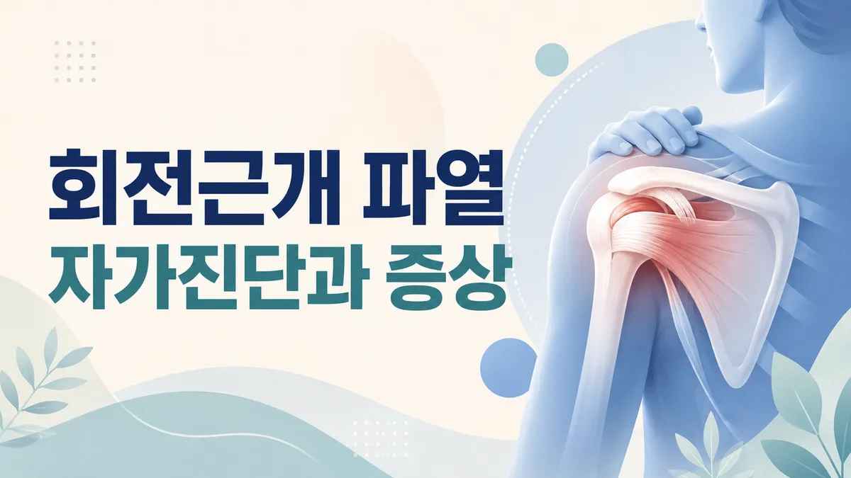 회전근개 파열 자가진단과 증상