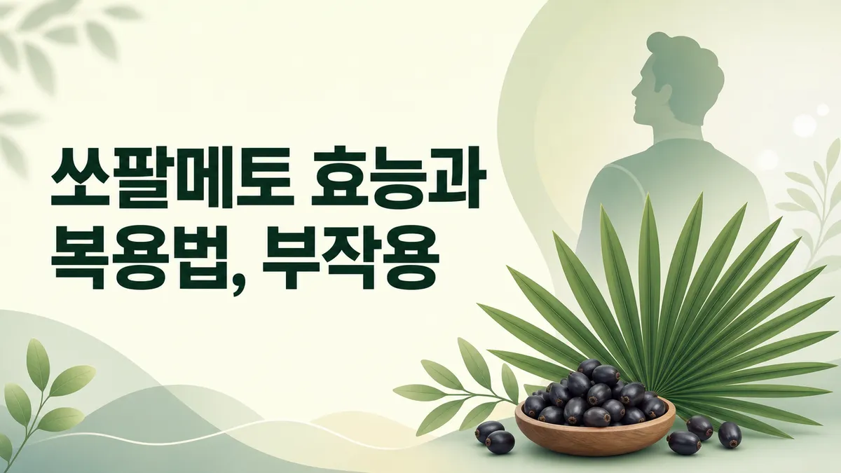 쏘팔메토 효능, 전립선에 정말 효과 있을까 (근거 정리)