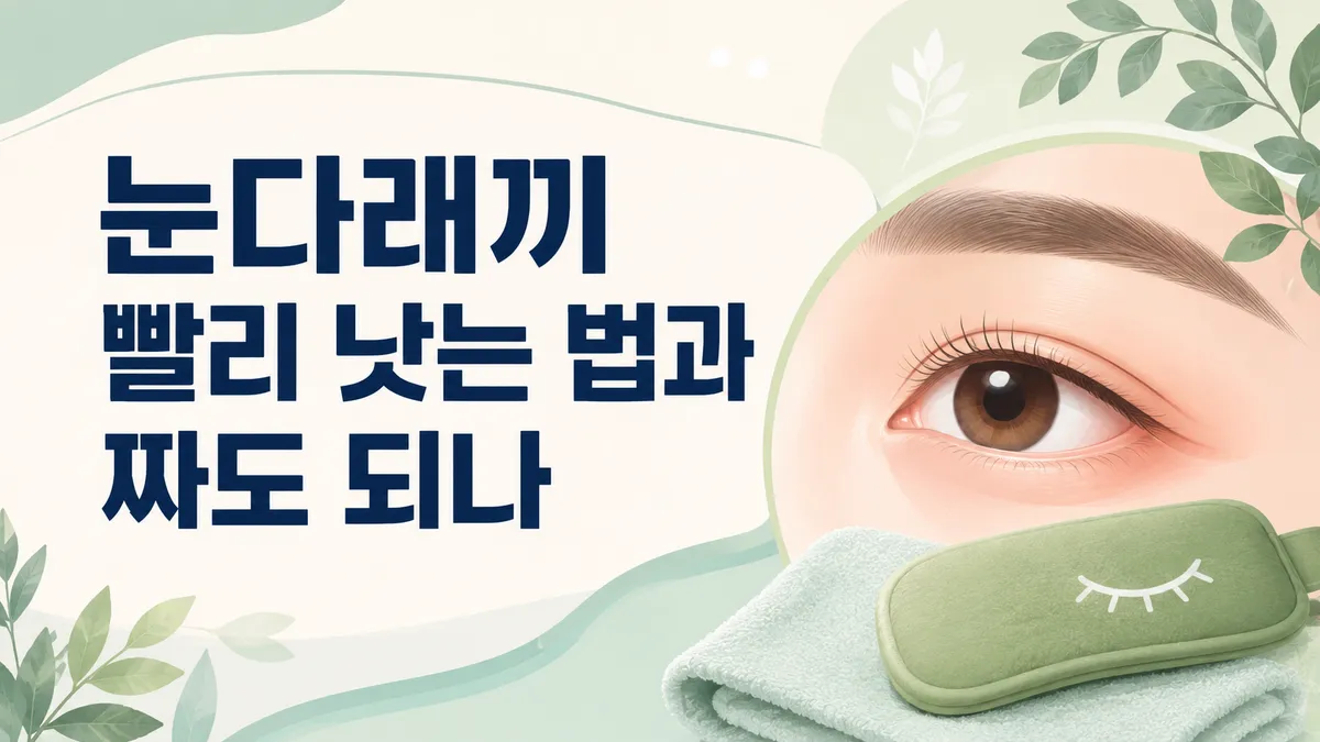 눈다래끼 빨리 낫는 법과 짜도 되나