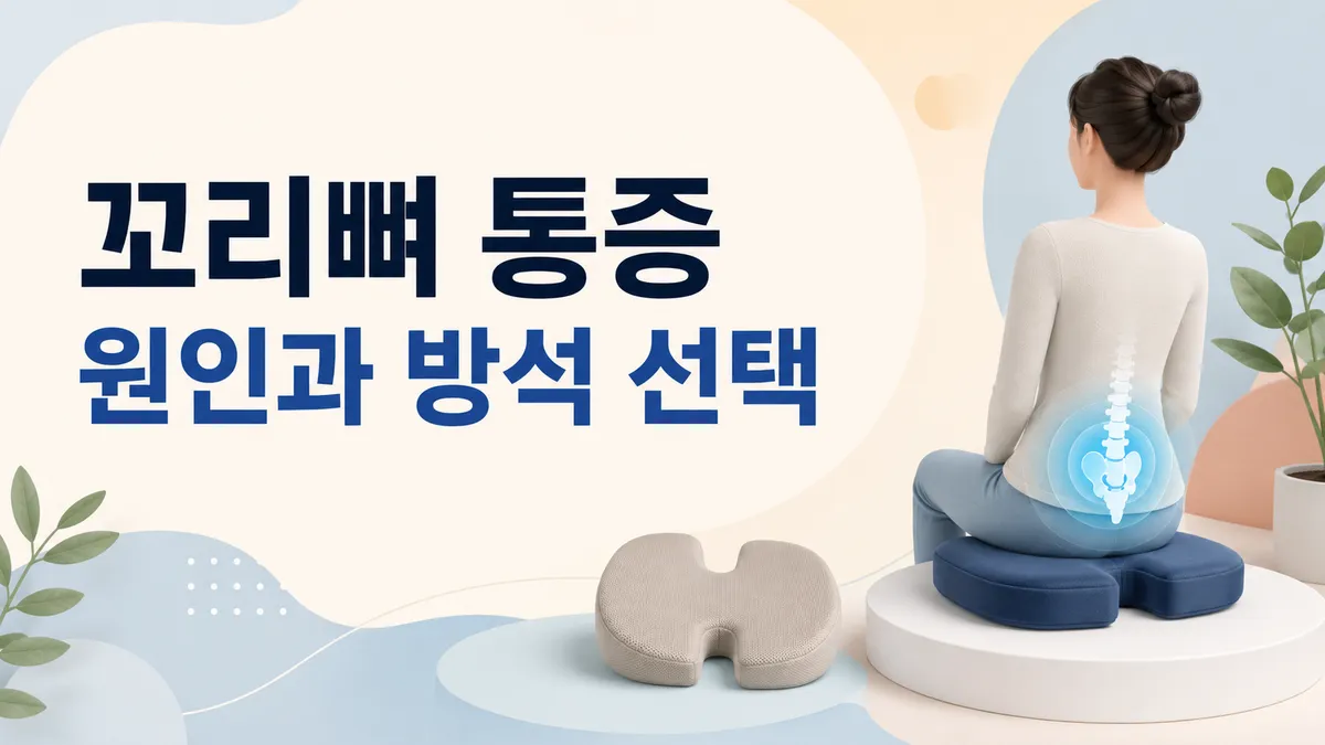 꼬리뼈 통증 원인과 방석 선택