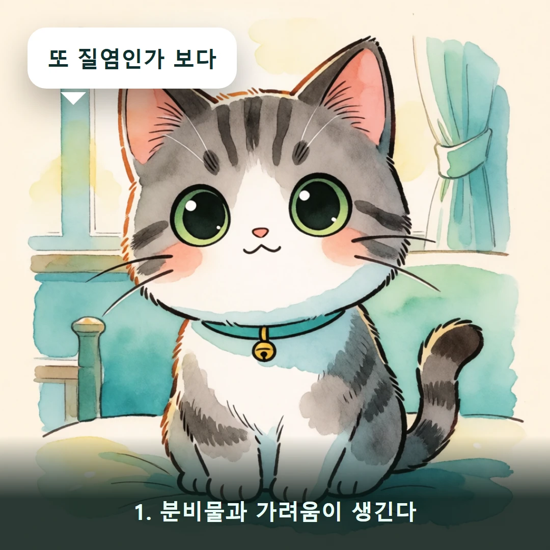웹툰 1컷 — 1. 분비물과 가려움이 생긴다 (또 질염인가 보다)
