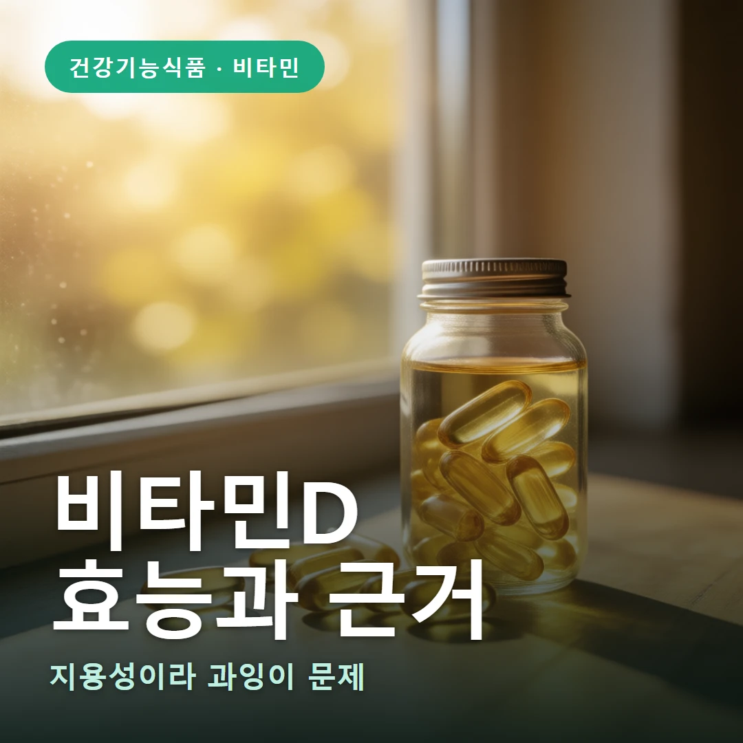 비타민D 요약 표지 — 지용성이라 과잉이 문제