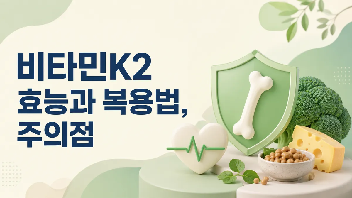 비타민K2 효능, 뼈와 혈관 근거는 어디까지인가